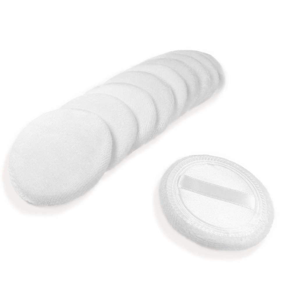10 Pack Cosmetic Powder Puffs Face Makeup Applicators - Cotton Soft