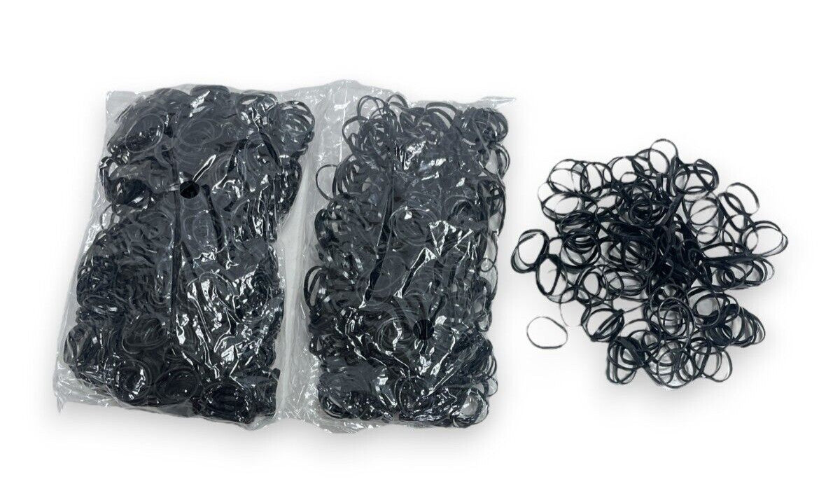 Black Small Rubber Bands Lot Of 2 NewNew