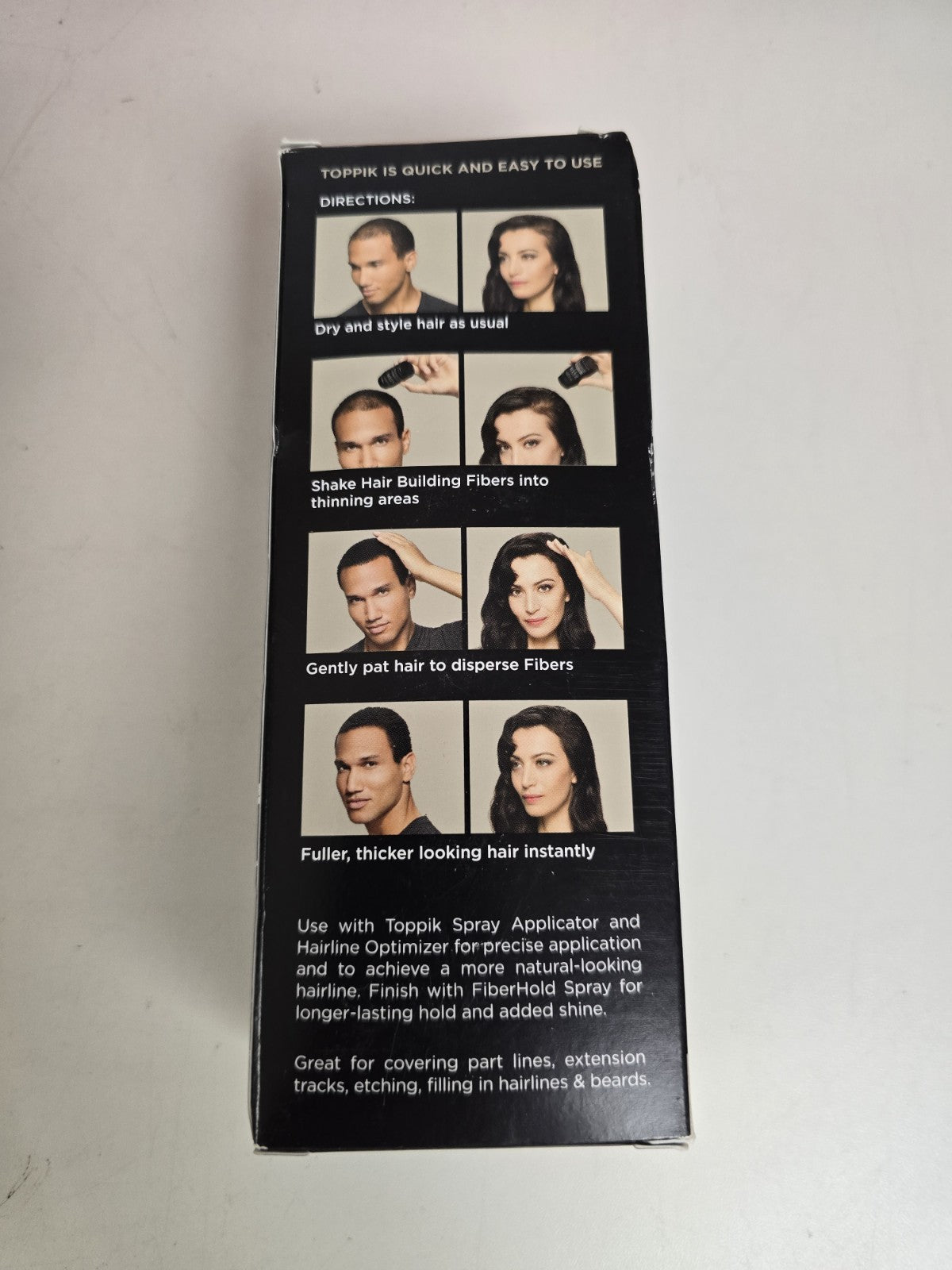 Hair Building Fibers - Black, Full Hair Instantly