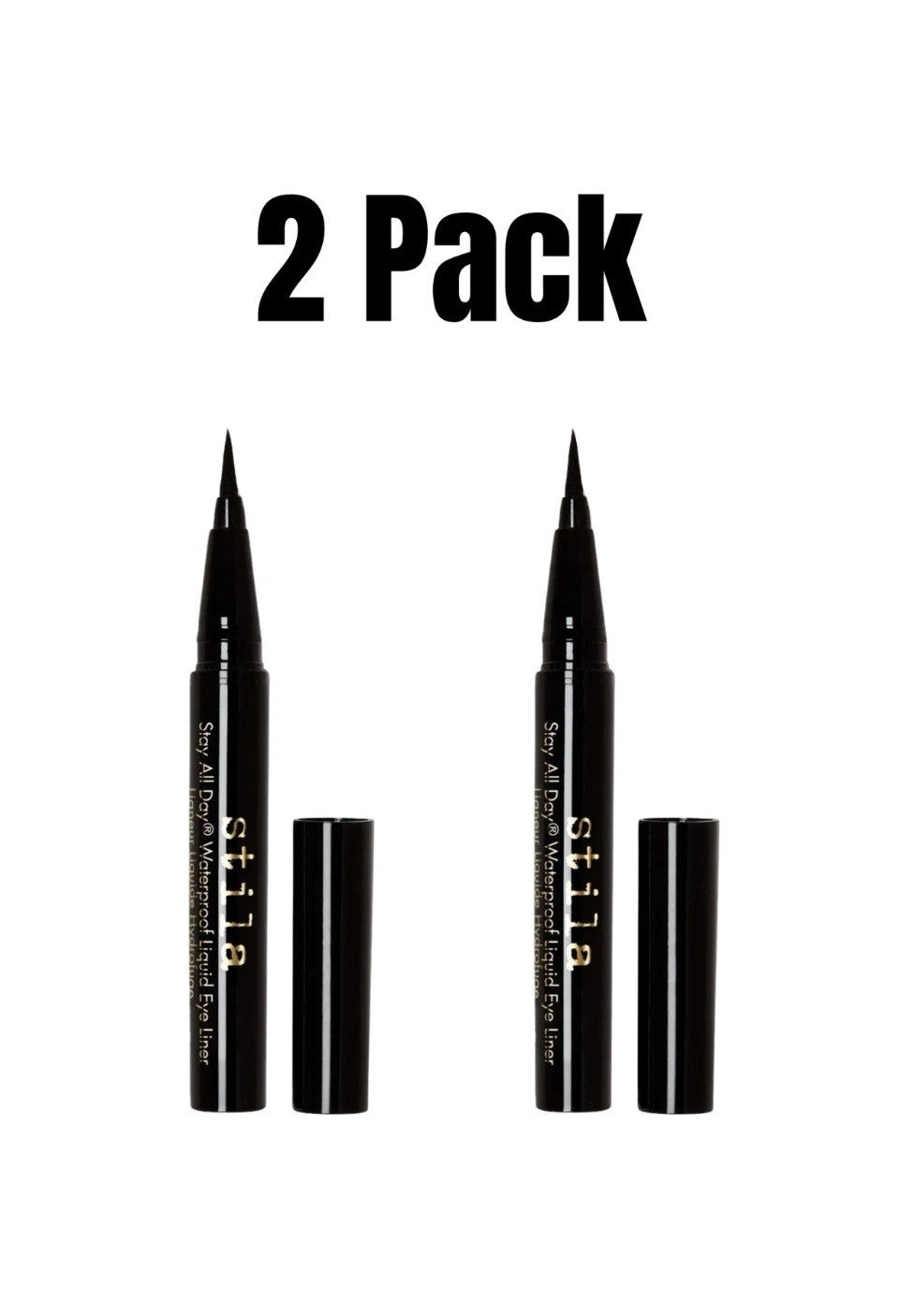 Stila Stay All Day Waterproof Liquid Eye Liner 2 Pack Travel Size - Black