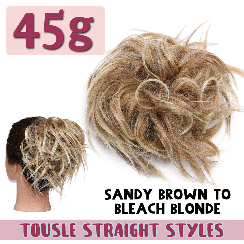 7-Inch Messy Bun Hair Piece Scrunchie Updo Thick Human Hair Extensions