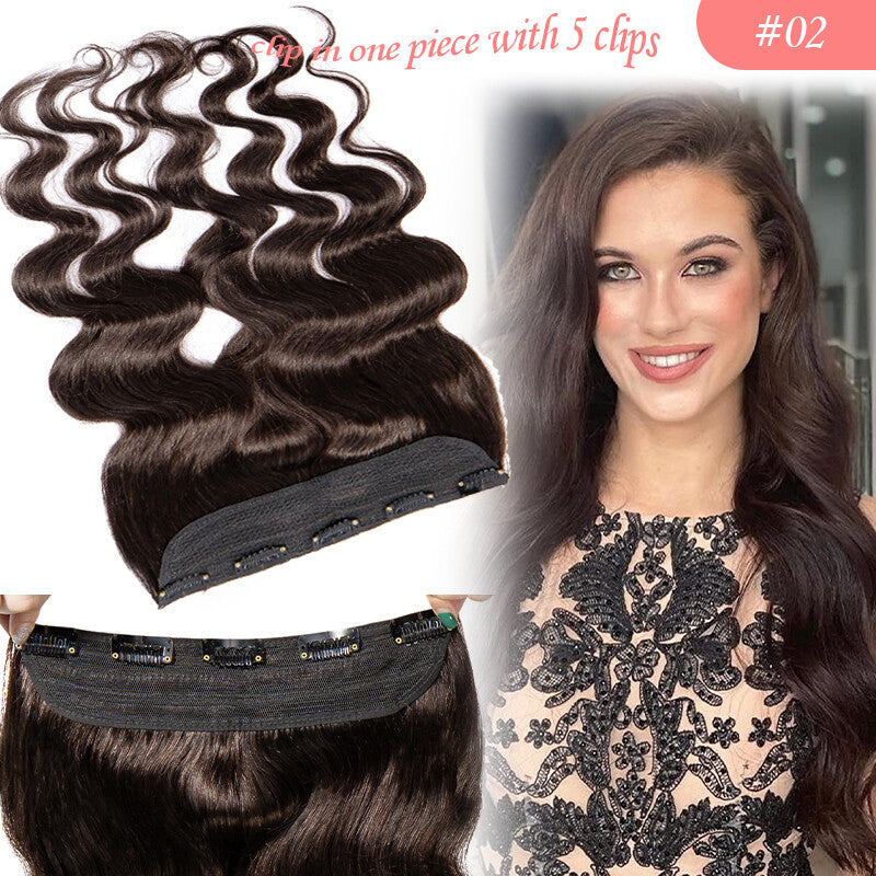 Clip-In Hair Extensions Full Head Set 100% Remy Human Hair Thick and Natural