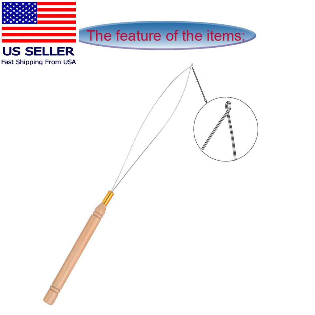 Hair Extension Loop Needle Threader Set for Micro Link Beads & Dreadlocks
