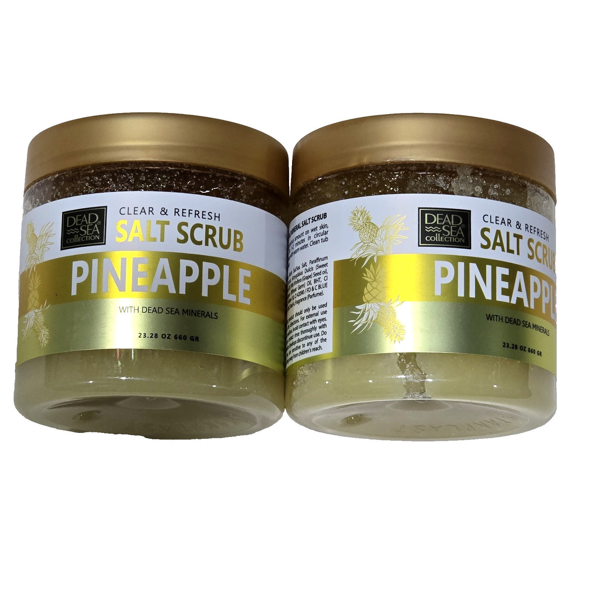 2 Pack Dead Sea Collection Clear & Refresh Salt Scrub Pineapple