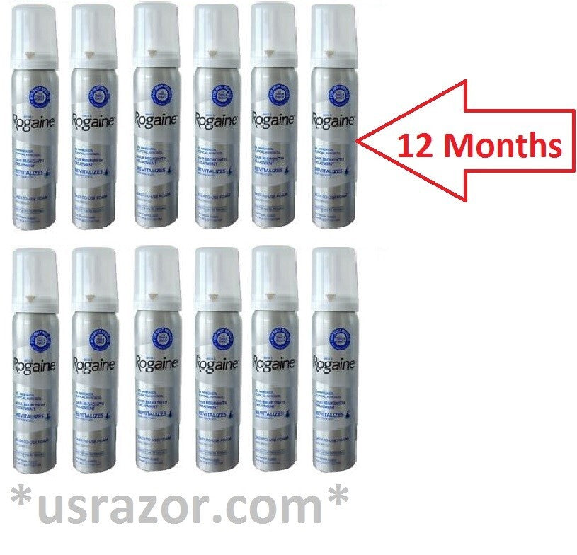 Minoxidil 5% Foam Hair Regrowth Treatment for Men - 12 Month Supply