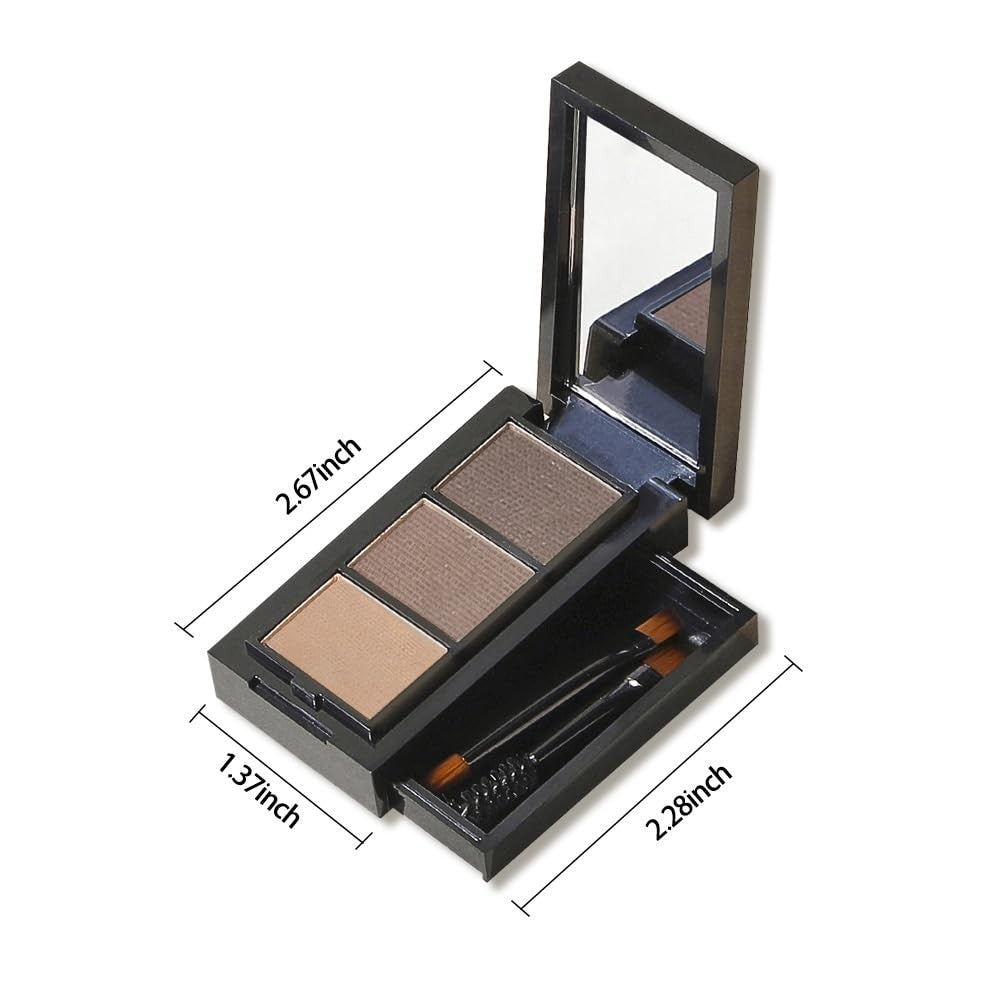 Natural Light Medium Brown Eyebrow Powder Kit with Applicator