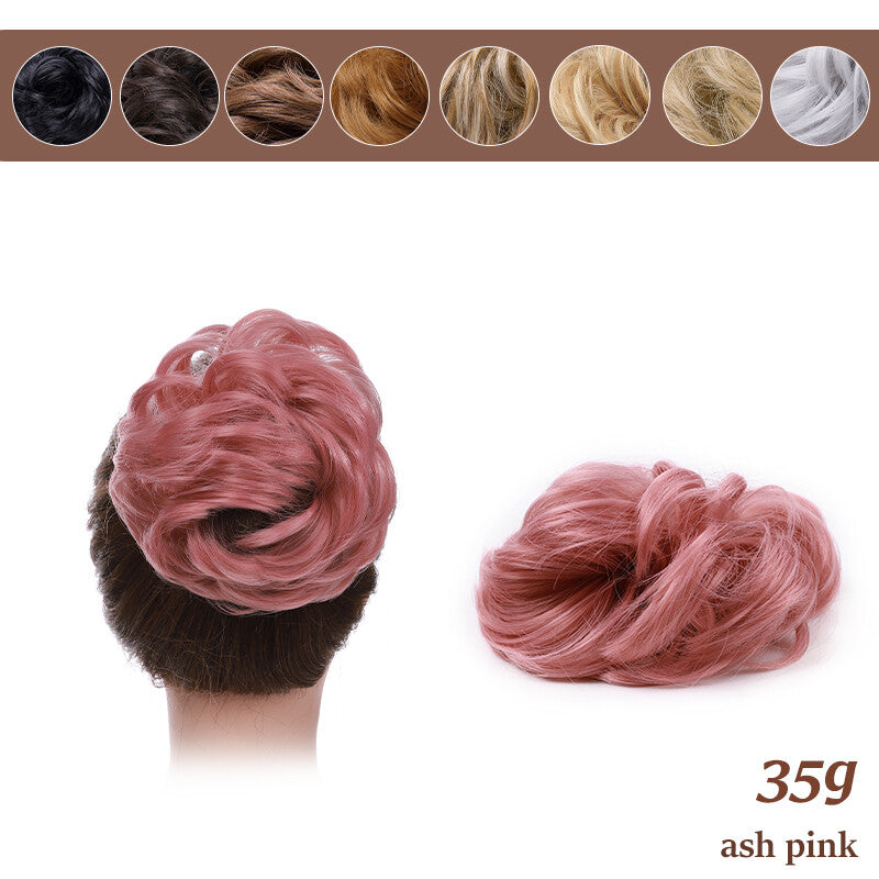 Natural Curly Messy Bun Hair Piece Extensions - Real Human Hair, Updo Scrunchie
