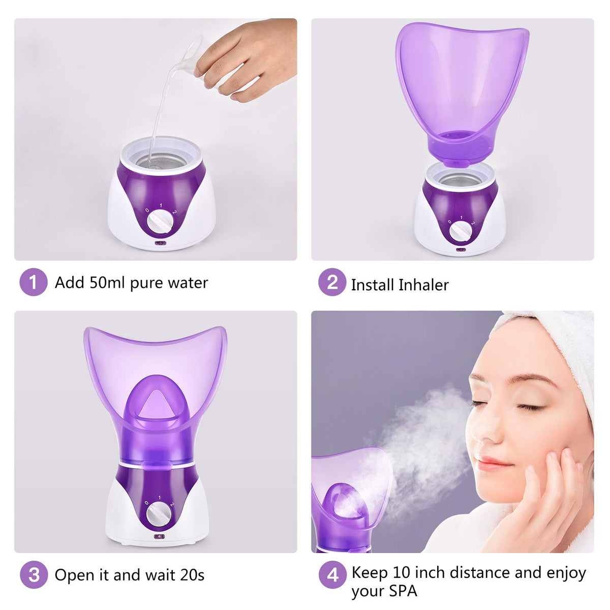 Facial Steamer Nano Mist Sprayer Set - Deep Cleansing & Hydrating Skin Care