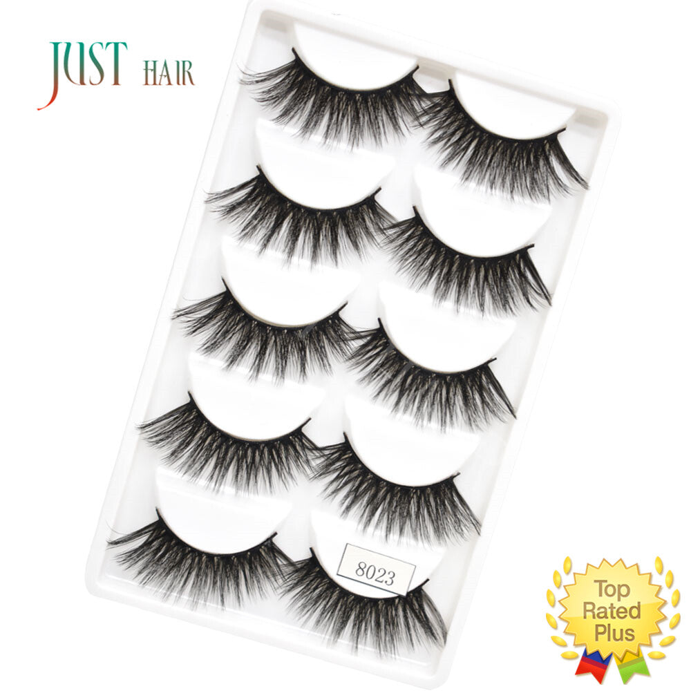 False Eyelash Extensions 3D Mink Fluffy Wispy Natural Look - 5 Pairs