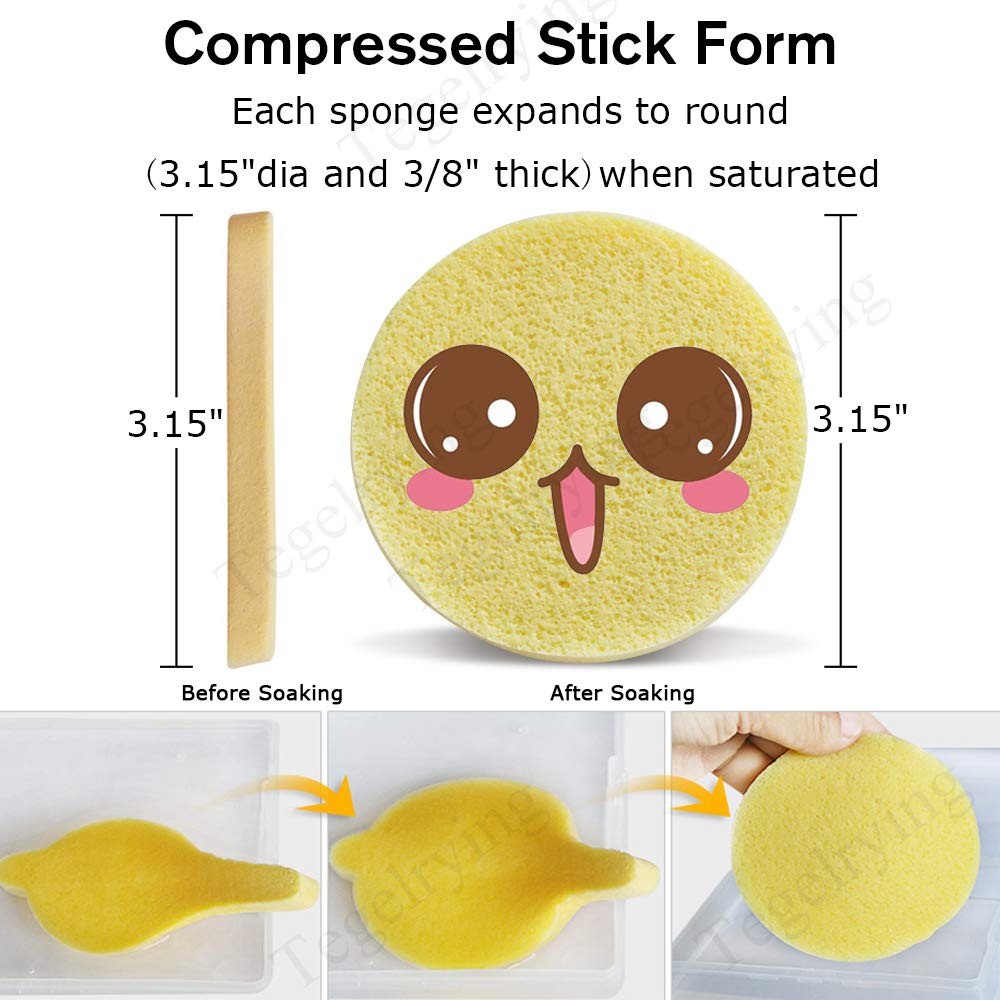 240 Pack Compressed Facial Sponges for Makeup Removal & Cleansing