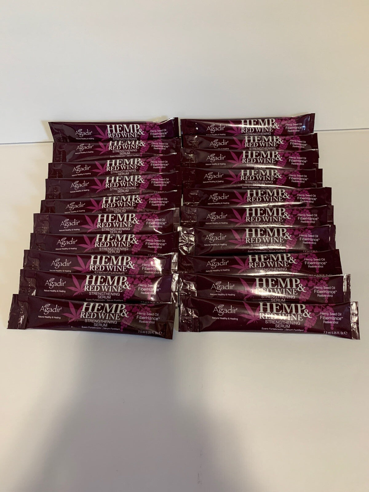 Travel Size Hemp & Red Wine Strengthening Serum Sample Packs - 20 pcs