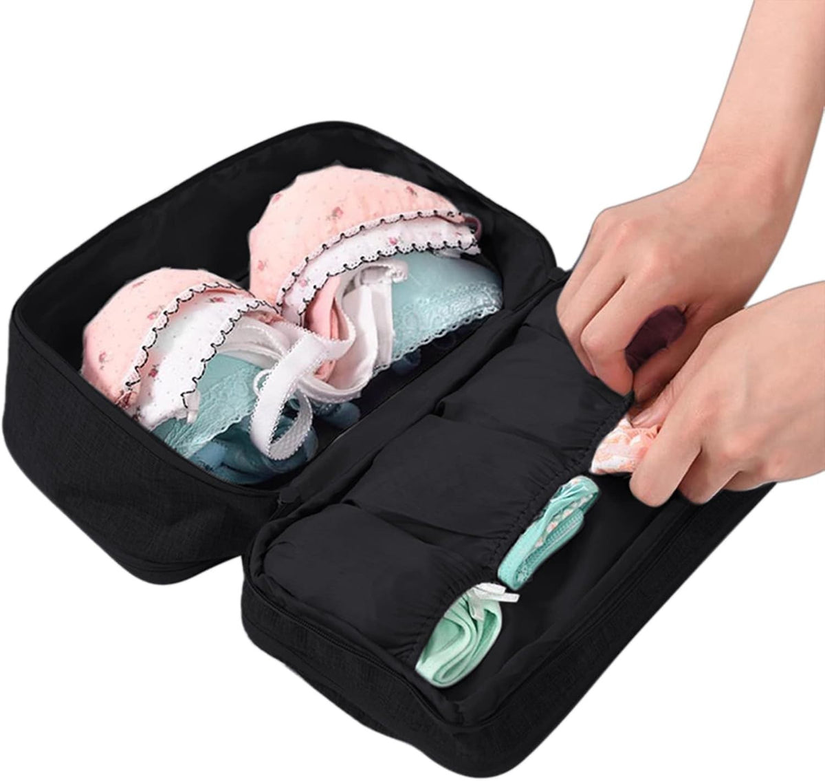 Portable Underwear Bra Storage Bag - Waterproof Travel Organizer, Multi-Layer