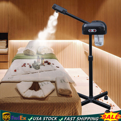 Black Pro 2 in 1 Facial Steamer Ozone Beauty Salon Spa Equipment Skin