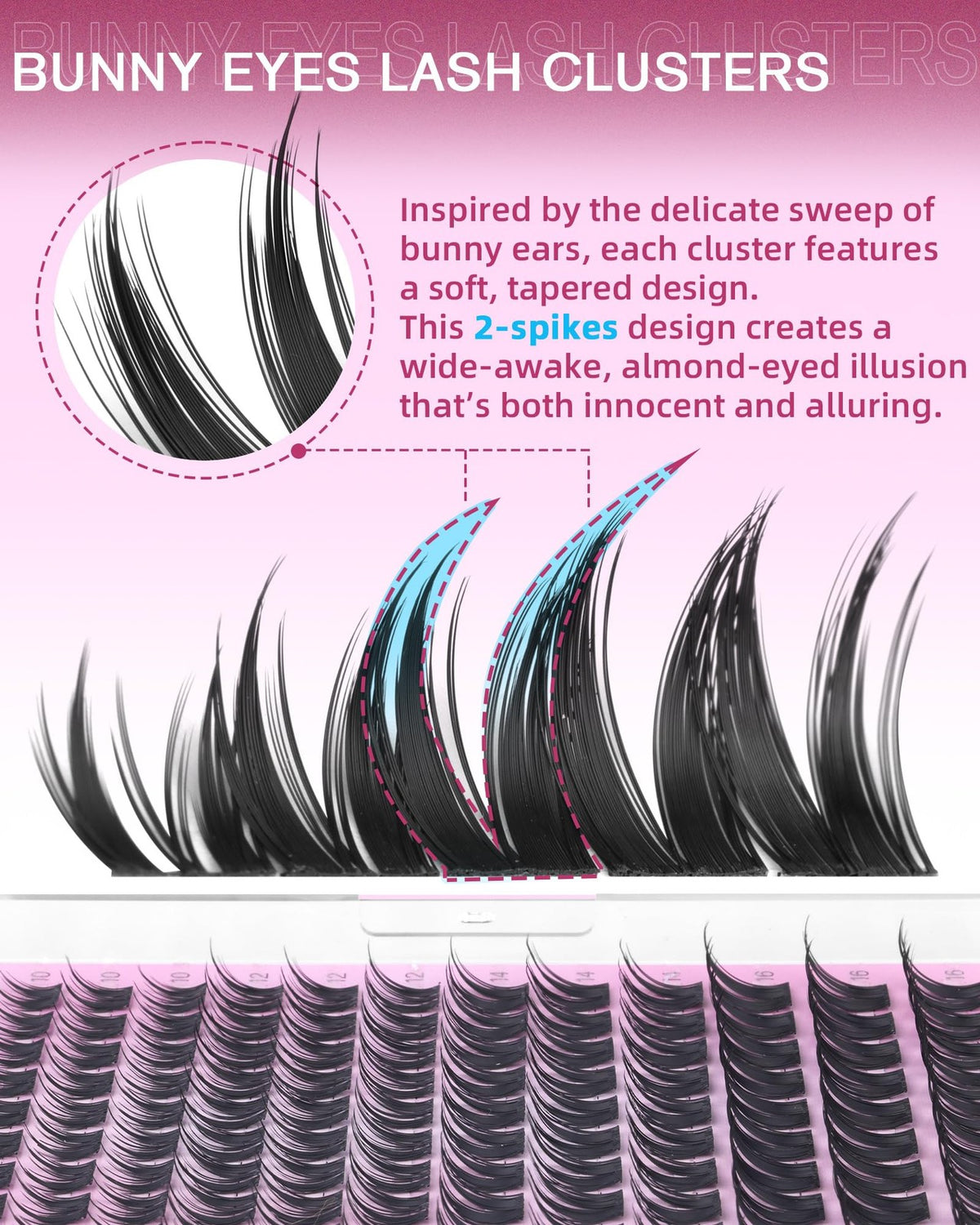 Anime Style Lash Clusters - Wet Look Fairy Wispy False Eyelashes 120 Pcs