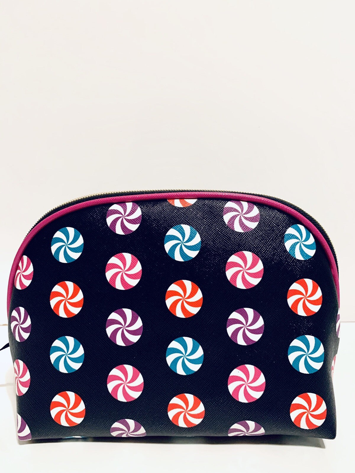 Cosmetic Bag Travel Organizer - Dabney Lee Peppermint Holiday Clutch