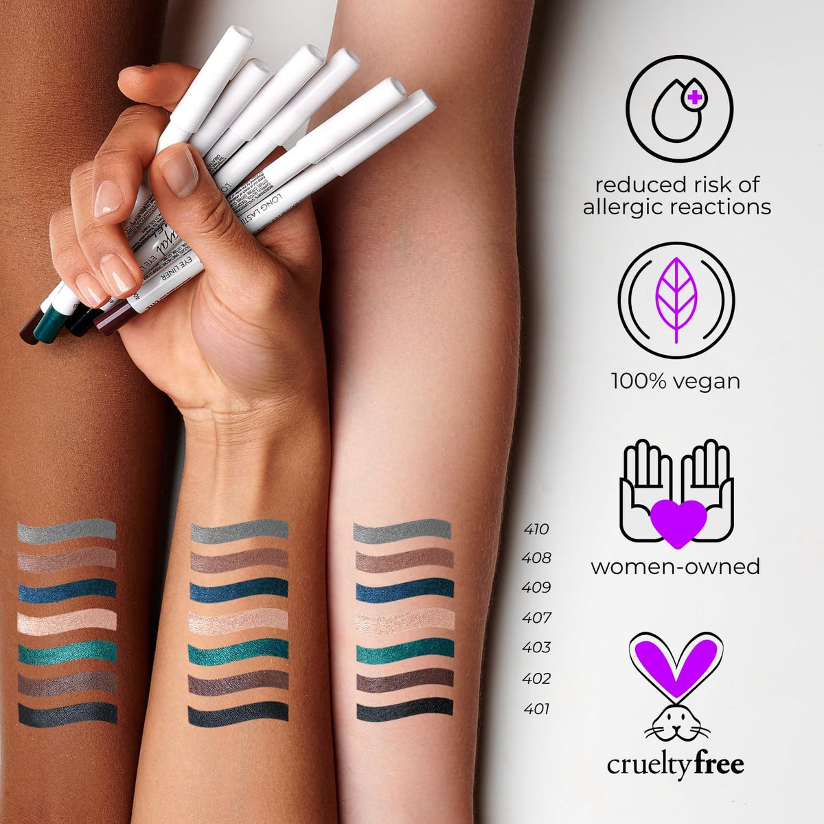 Long-Lasting Waterproof Gel Eyeliner - Deep Brown, Smudge-Proof, 0.06 oz