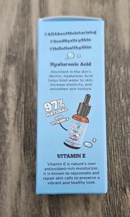 Hyaluronic Acid Facial Serum - Natural Moisturizer for Hydrated Skin - 2 Pack