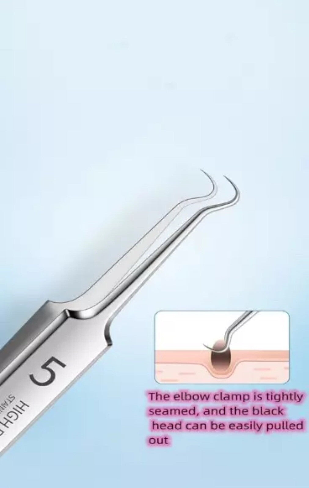 Professional Blackhead Removal Tweezers Acne Pimple Extractor Kit