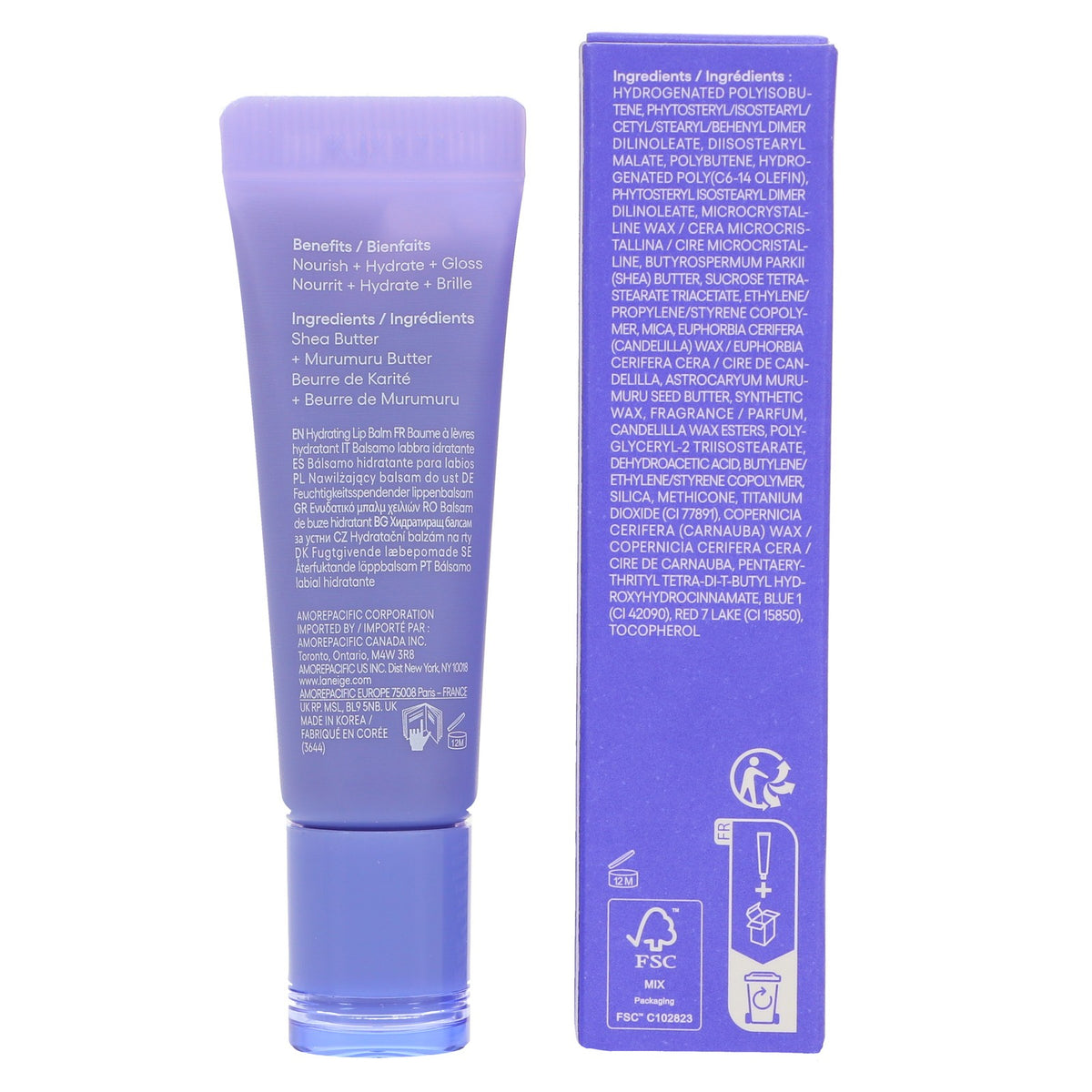 Hydrating Blueberry Lip Balm - Sheer Shine & Moisturization 0.35 oz