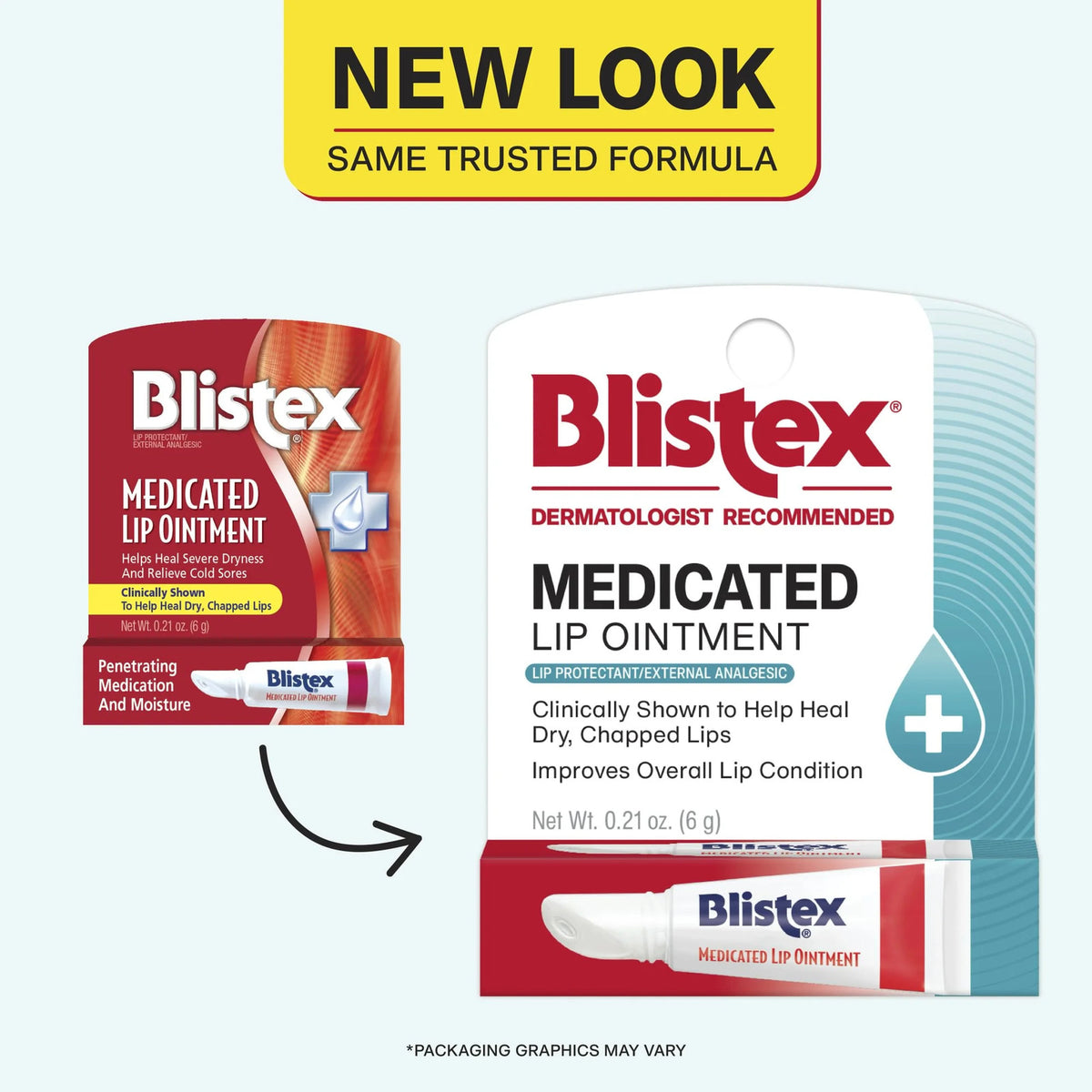 Medicated Lip Ointment for Severe Dryness and Cold Sores - 0.35 Oz
