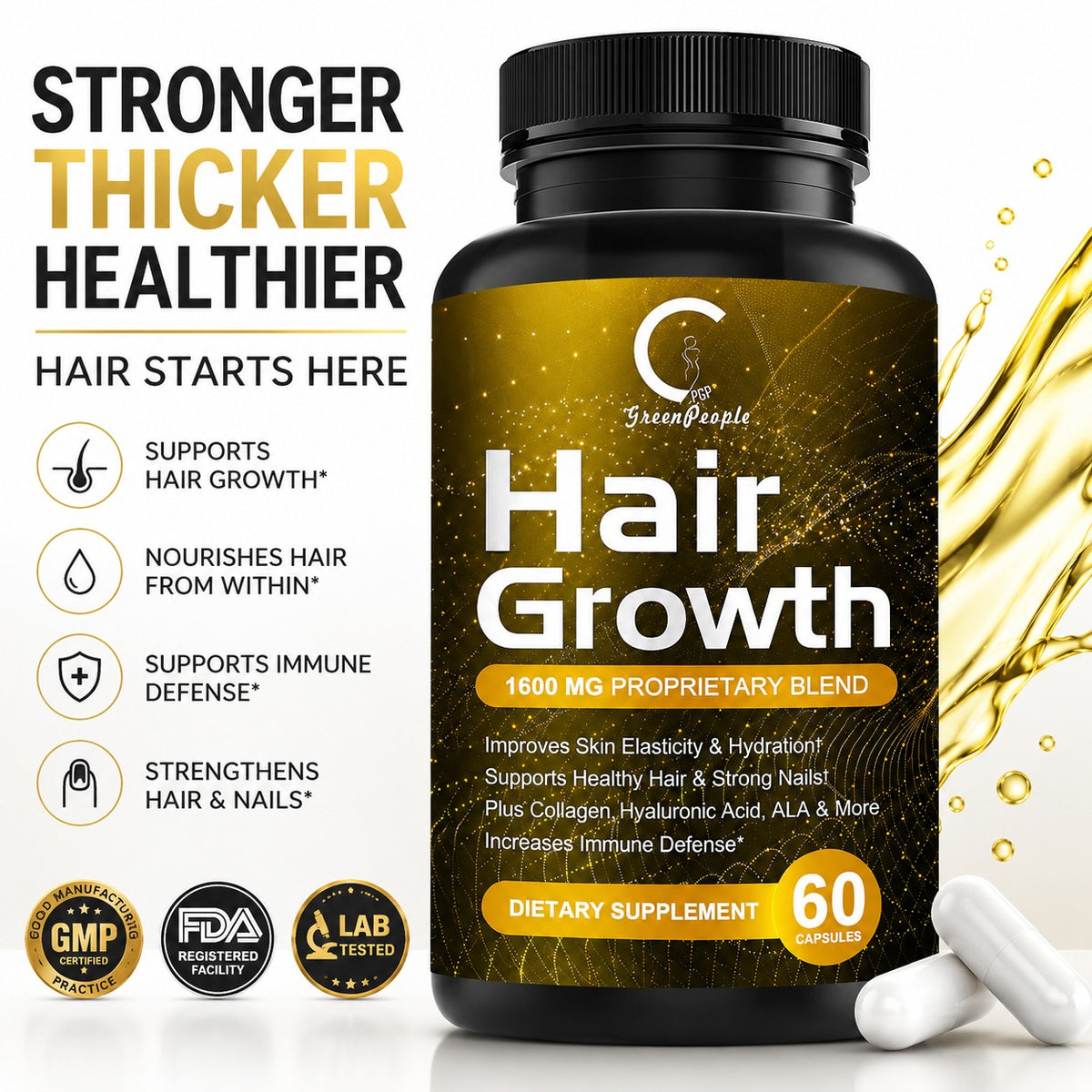 Hair Loss Prevention Vitamins - DHT Blocker Supplement Capsules