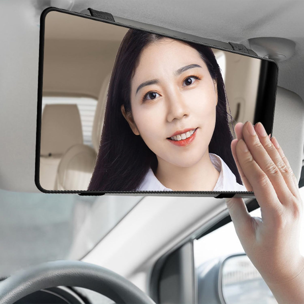 Car Sun Visor Makeup Mirror Large Vanity Mirror for Car, SUV, Truck