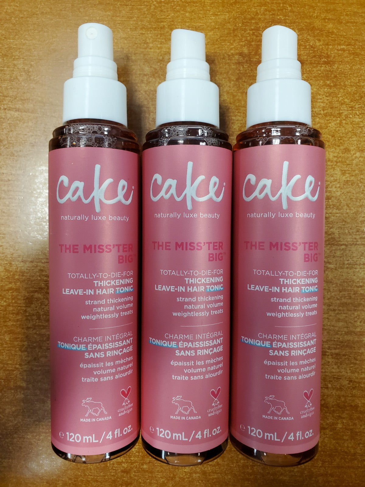 Thickening Leave-In Hair Tonic - 3 Pack, 4 oz. No Lids - Hair Volumizer & Vitality Boost