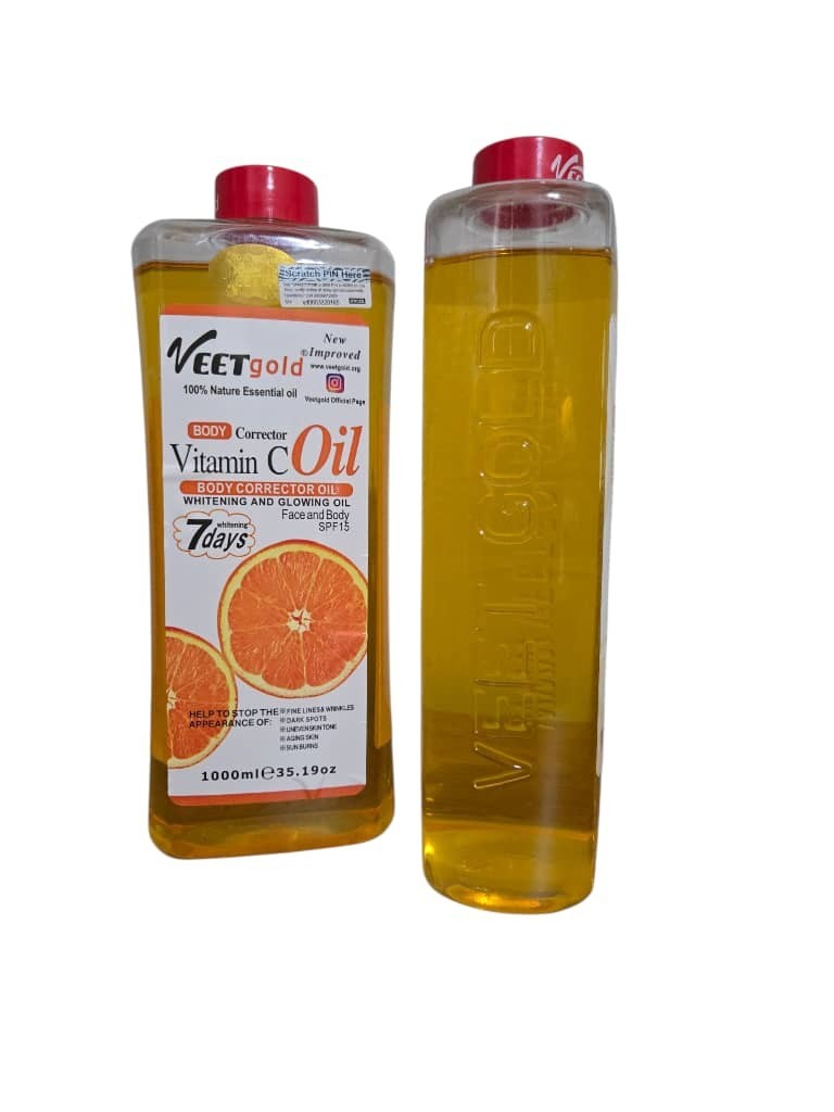 Vitamin C Body Corrector Oil with SPF 15 - Brightening & Sun Protection - 2pcs 1000ml