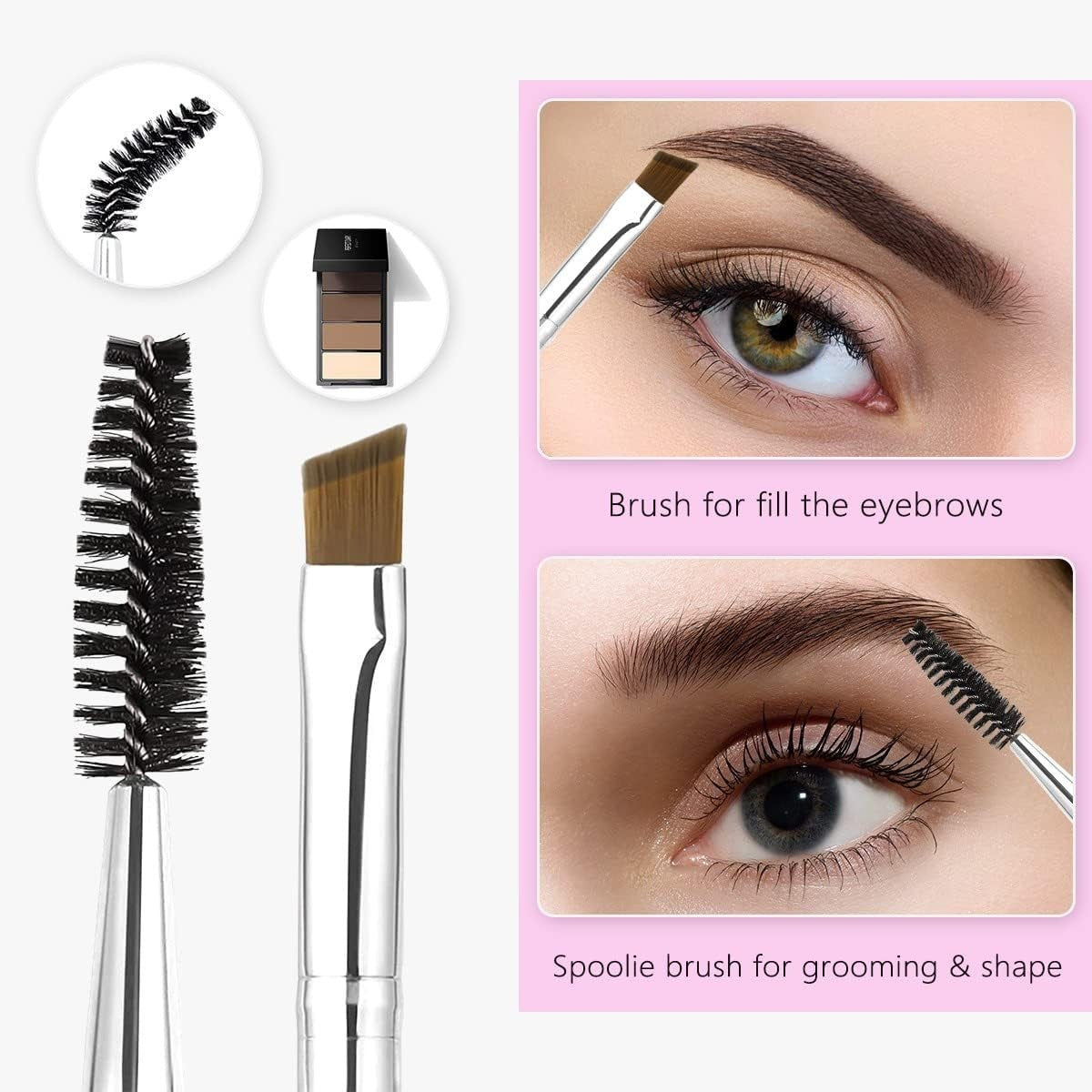 Multi-Function Eyelash & Eyebrow Kit with Curler Comb Tweezers & Brushes