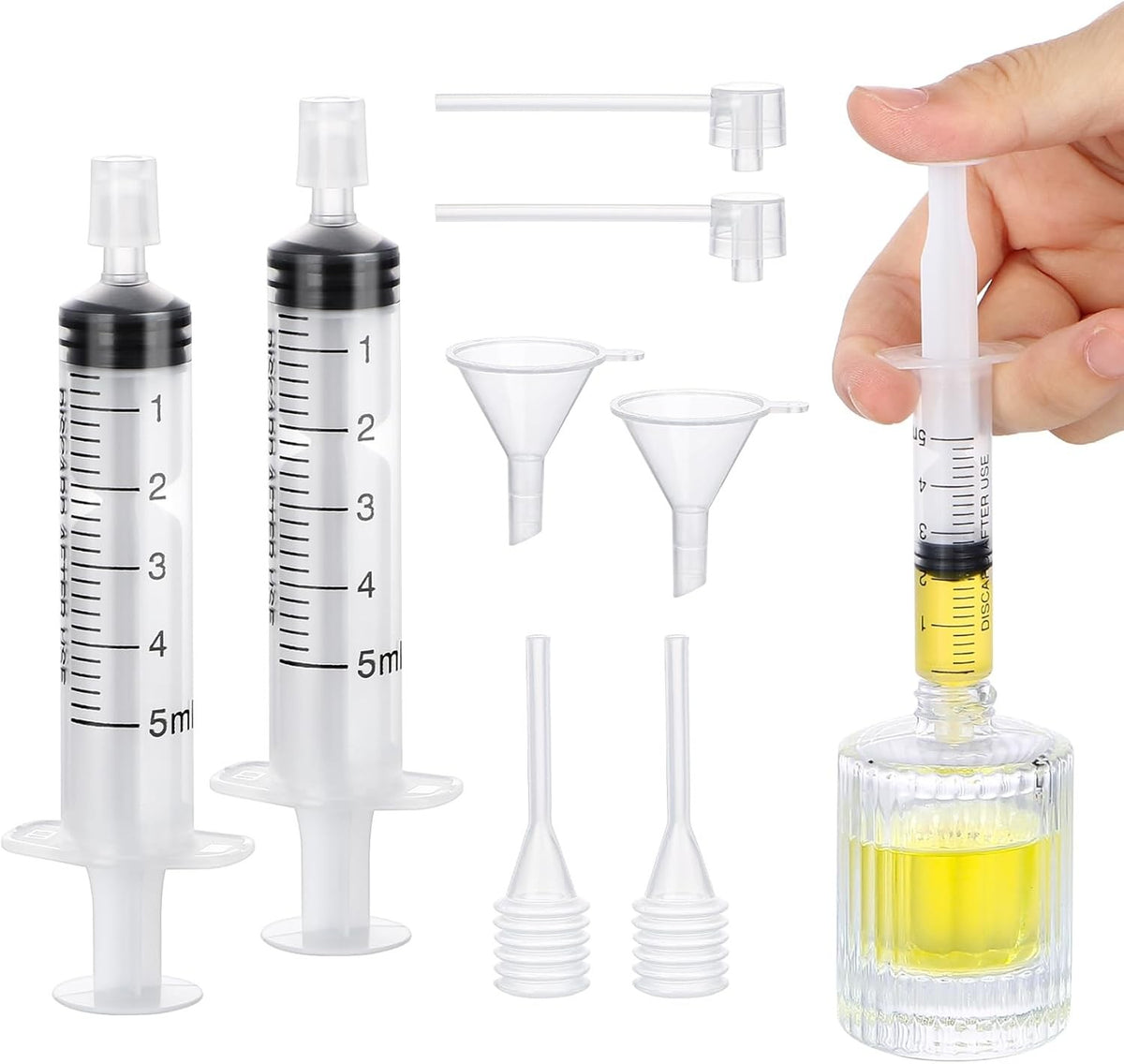Perfume Refill Tool Kit 8pcs Transfer Dispenser Funnel Dropper Pump Set