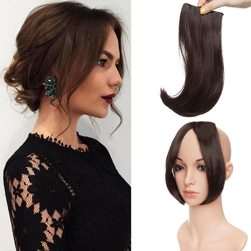 Clip-In Hair Bangs Extensions - Wispy, Natural, 9-inch Styles
