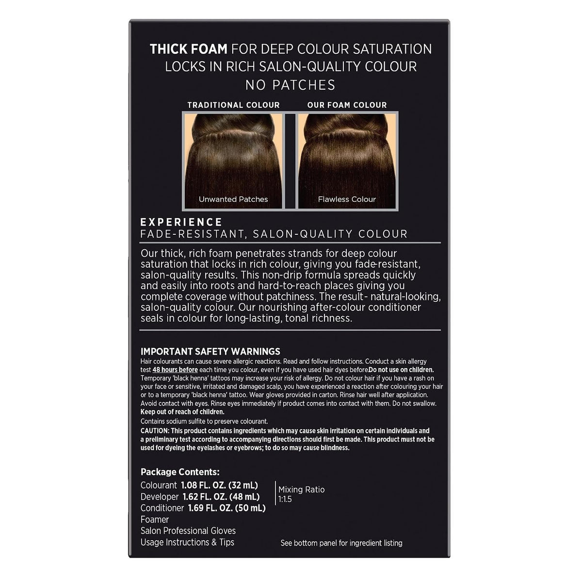 Foam Hair Color Dark Natural Brown 4N with Conditioner
