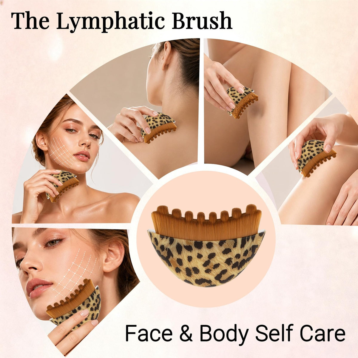 Lymphatic Contour Face Brush – Ultra-Soft Bristles for Jawline & Puffiness