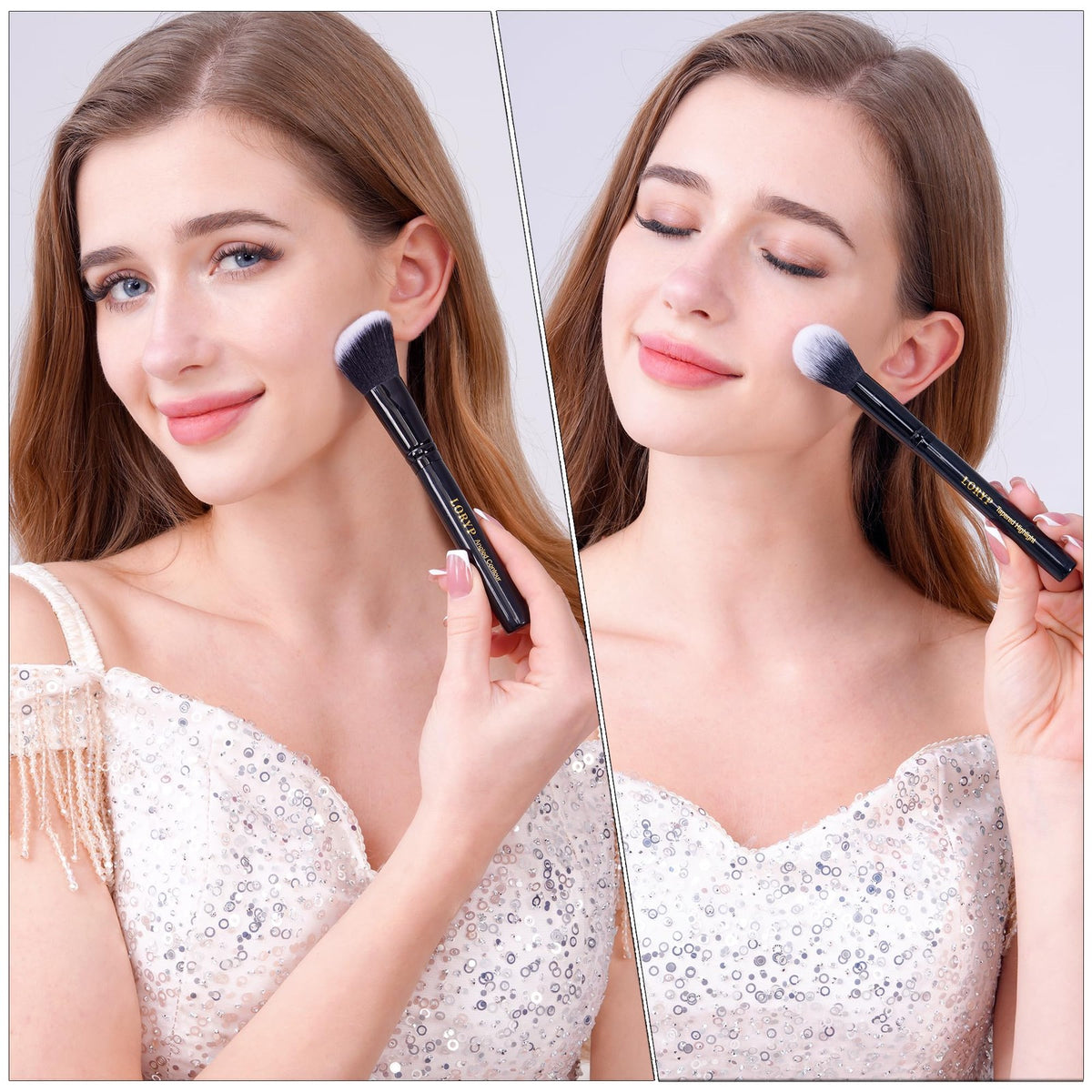 Professional 4-Piece Face Makeup Brush Set with Retractable Kabuki - High-Quality Beauty Tools