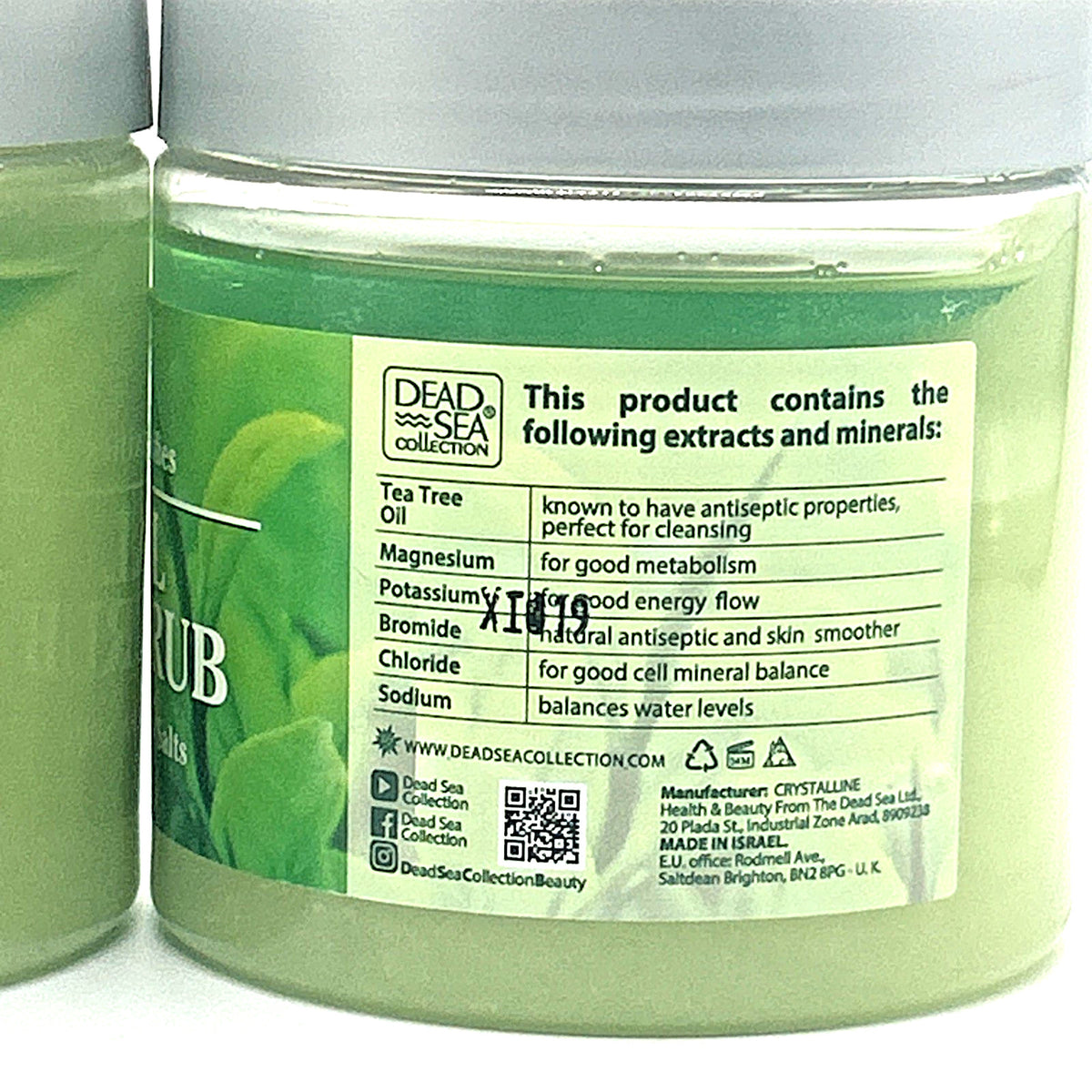 Dead Sea Collection Tea Tree Exfoliating Mineral Salt Scrub, 2-Pack