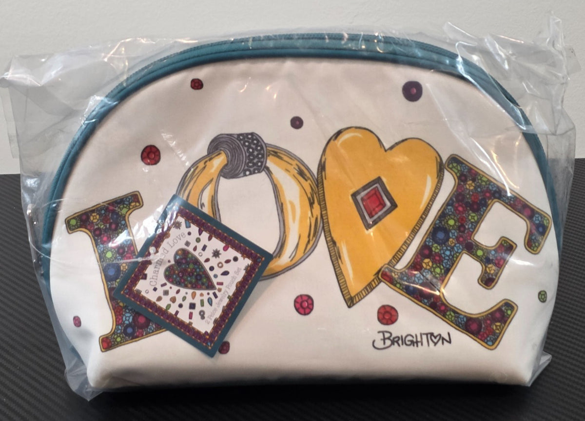 Brighton Charmed Love Jewelry & Makeup Pouch Set - Travel Organizer