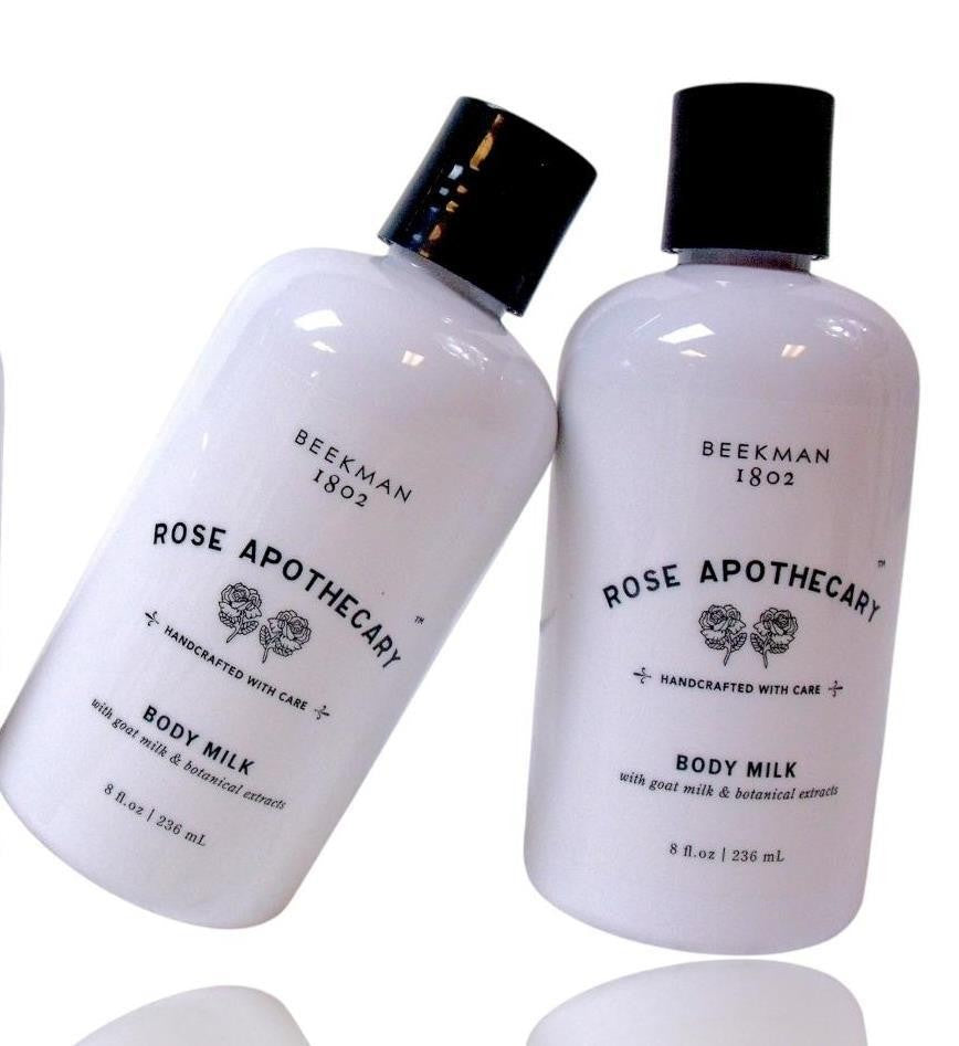 Beekman 1802 Rose Apothecary Body Milk Lotion, Goat Milk, 8 oz (2-Pack)