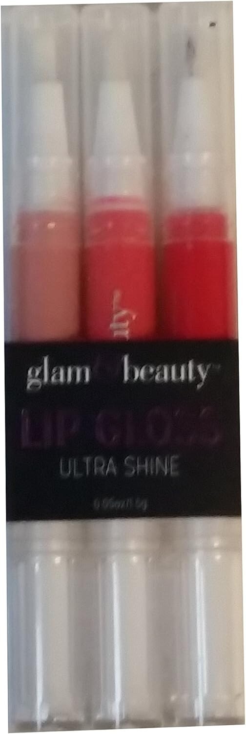 6-Pack Lip Gloss Set - 9 Shades Ultra Shine Makeup for Lips, Pink Peach & Hot Pink