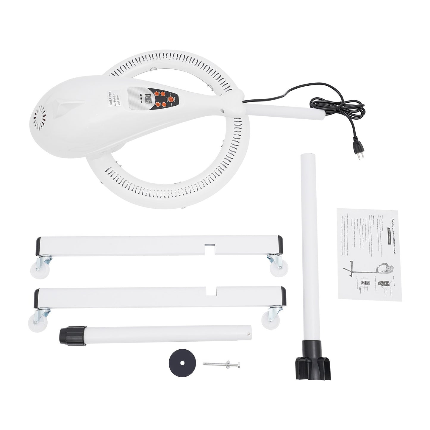 Adjustable Infrared Salon Hair Dryer Stand with Wheels for Styling