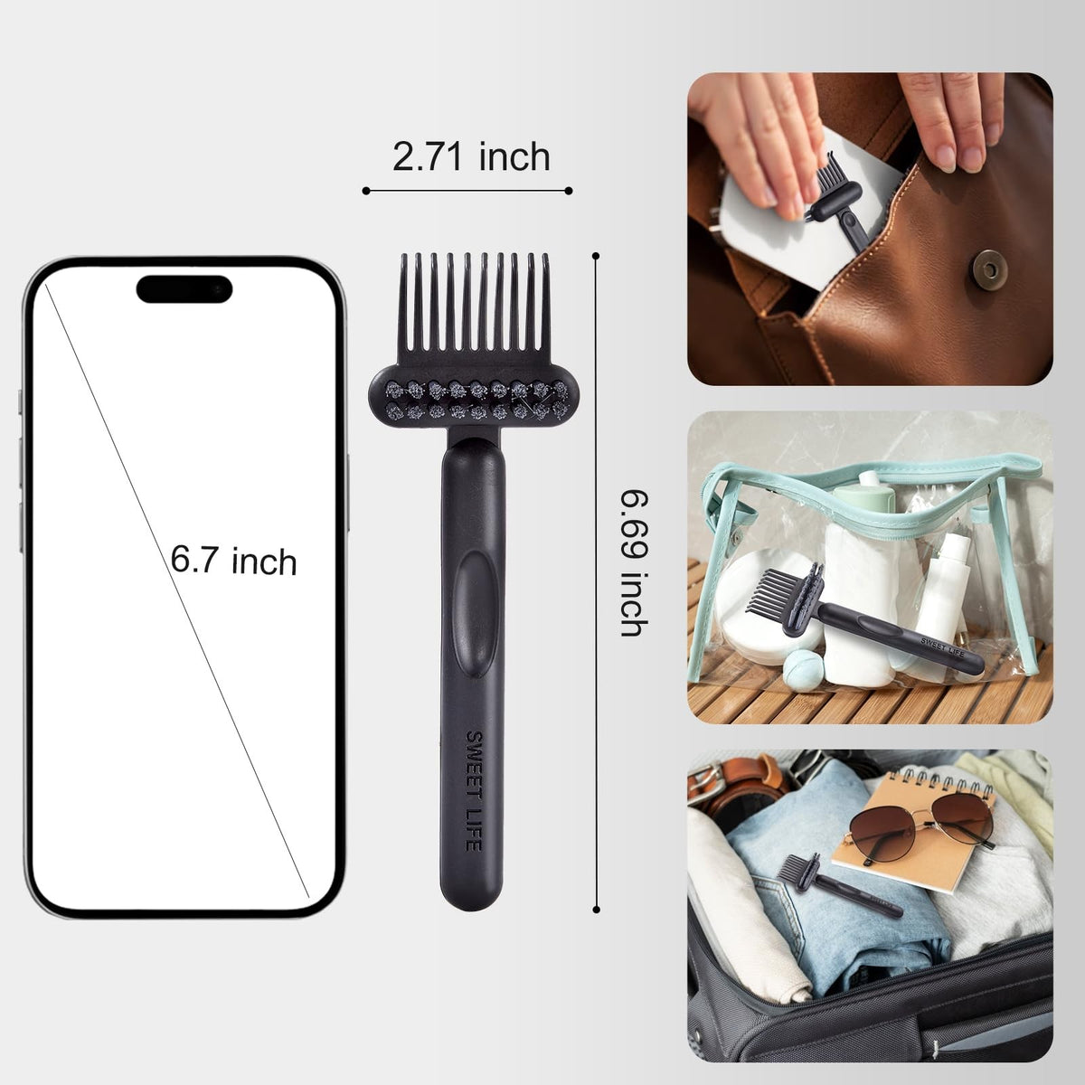 Hair Brush Cleaning Tool Dual-Function Hairbrush Cleaner for All Brushes