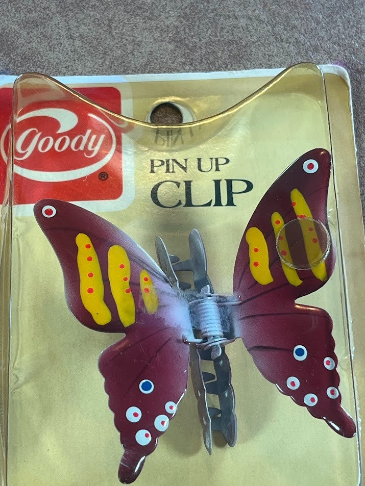 Vintage Goody Pin Up Clip #598 1985 Butterfly Hair Accessory