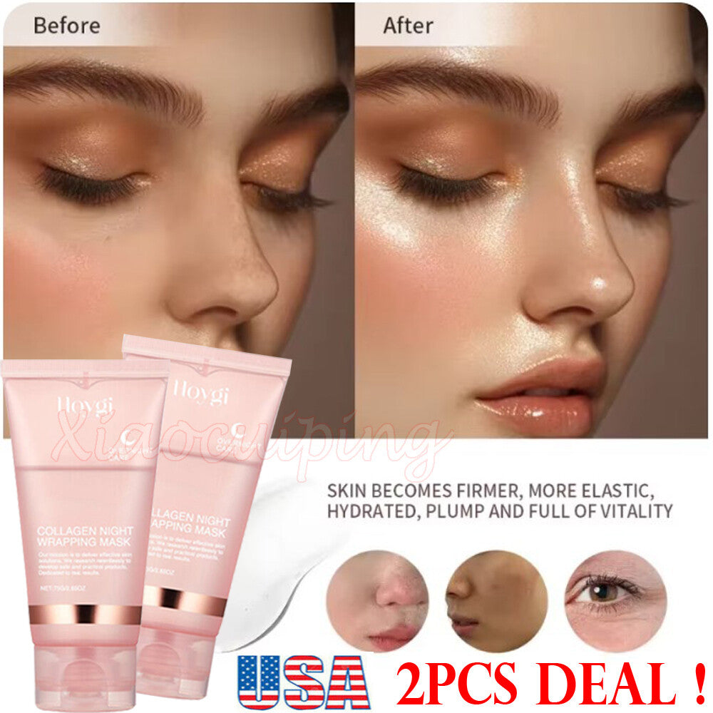 Collagen Wrapping Mask - 2.53 oz Night Care Renewal Cream (2-Pack)