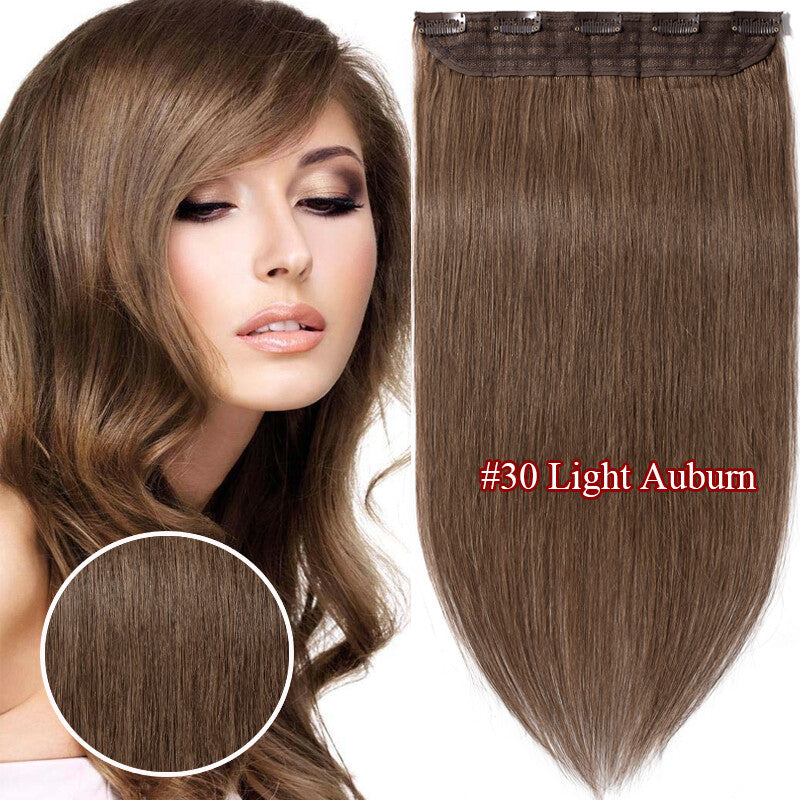 Invisible Wavy Clip-In Hair Extensions - Remy Human Hair, Half Head