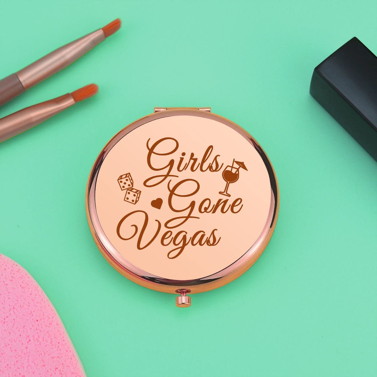Girls Trip Compact Mirror - Las Vegas Gift for Friends & Sisters