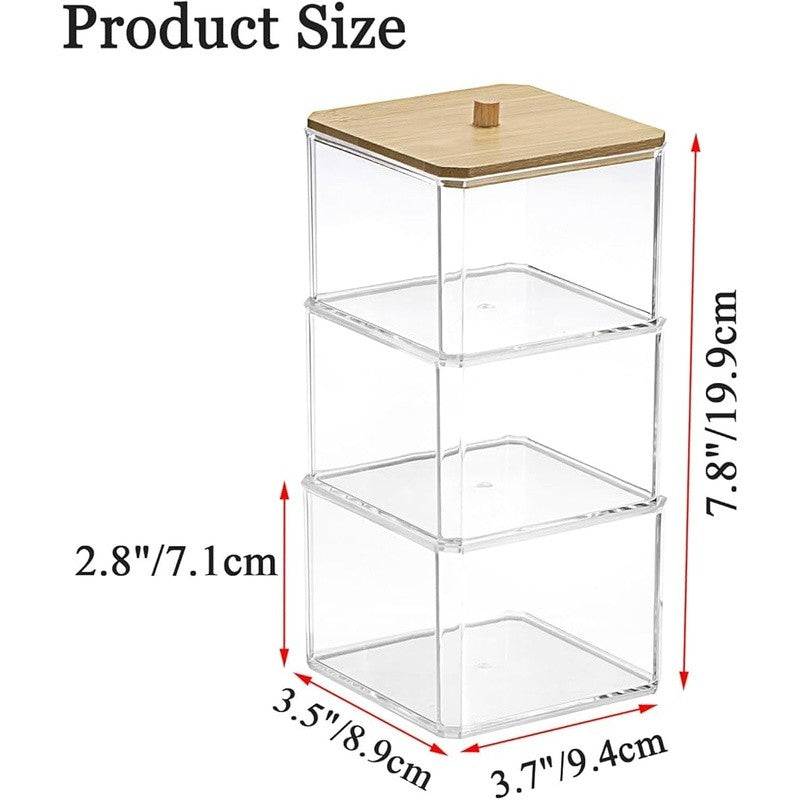 Acrylic Bathroom Storage Jar with Lid - Multiple Sizes & Shapes
