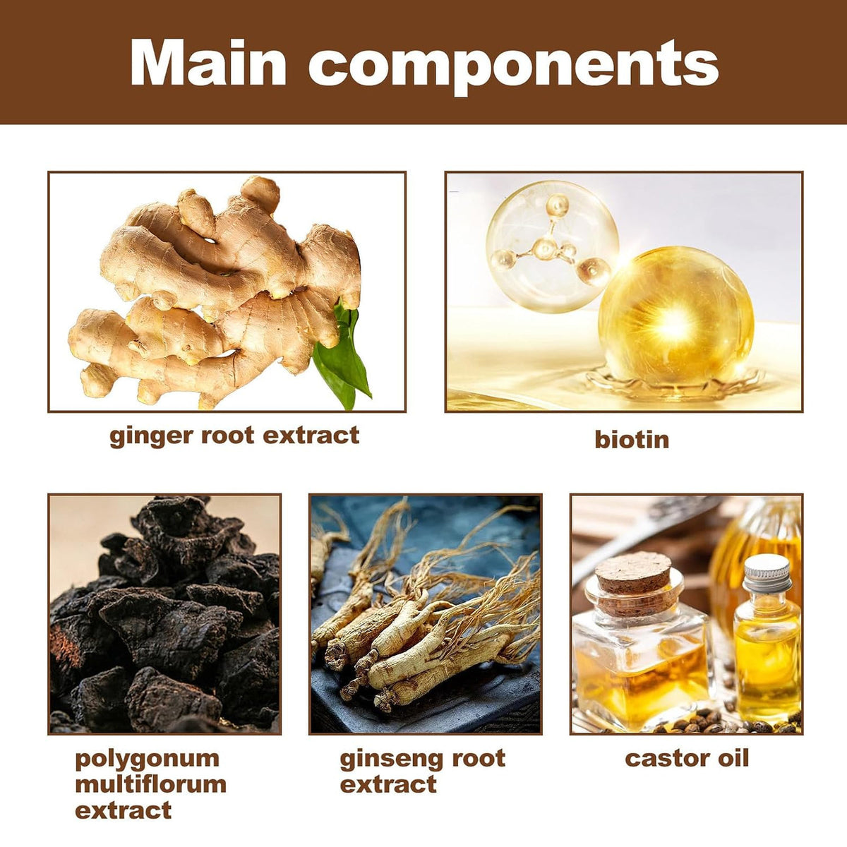 Biotin Hair Growth Serum, Spray, Ginseng Root Extract, Ginger