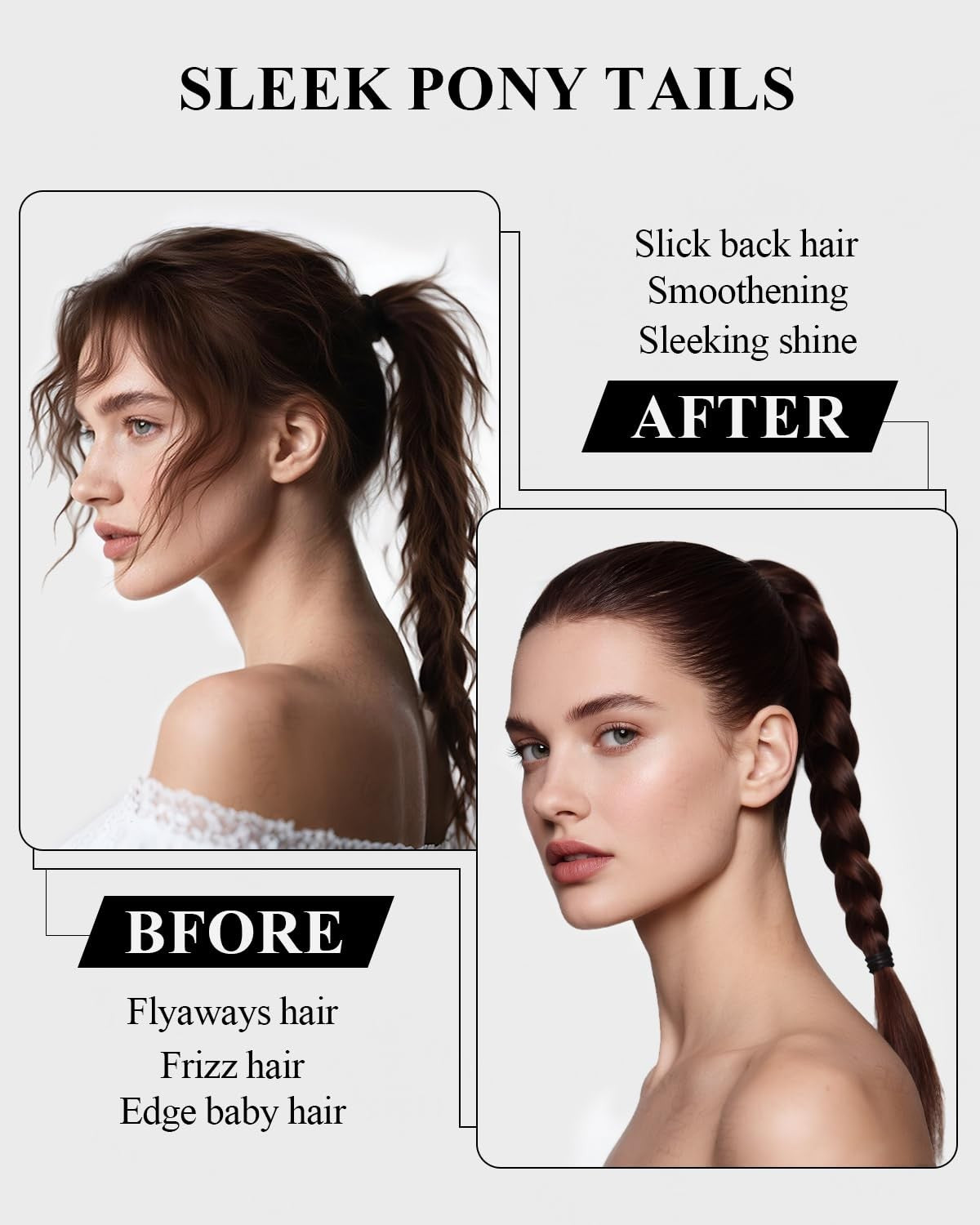 Boar Bristle Hair Brush for Slick Back Styling - Natural Shine & Flyaway Control