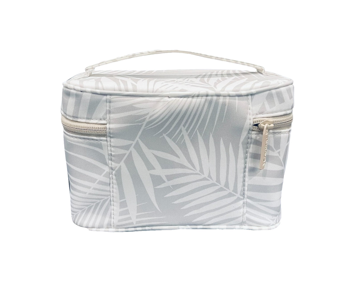 Hurley Travel Makeup Bag – Tropical White Grey Tan NWT