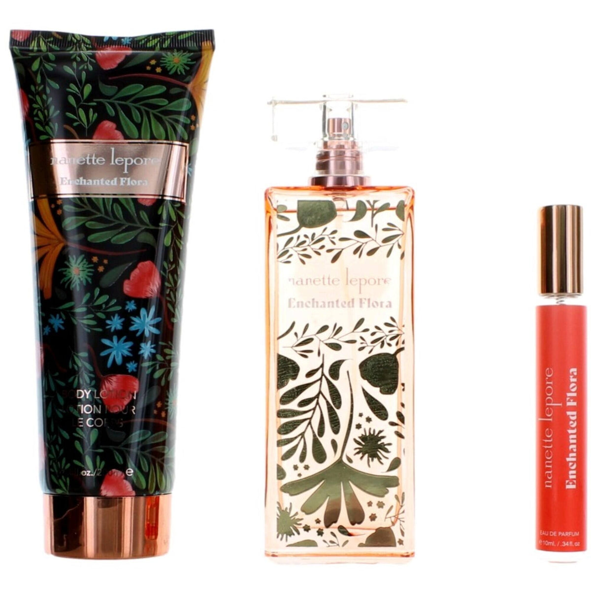 Women's Gift Set Enchanted Flora Perfume & Body Lotion - 3 Piece
