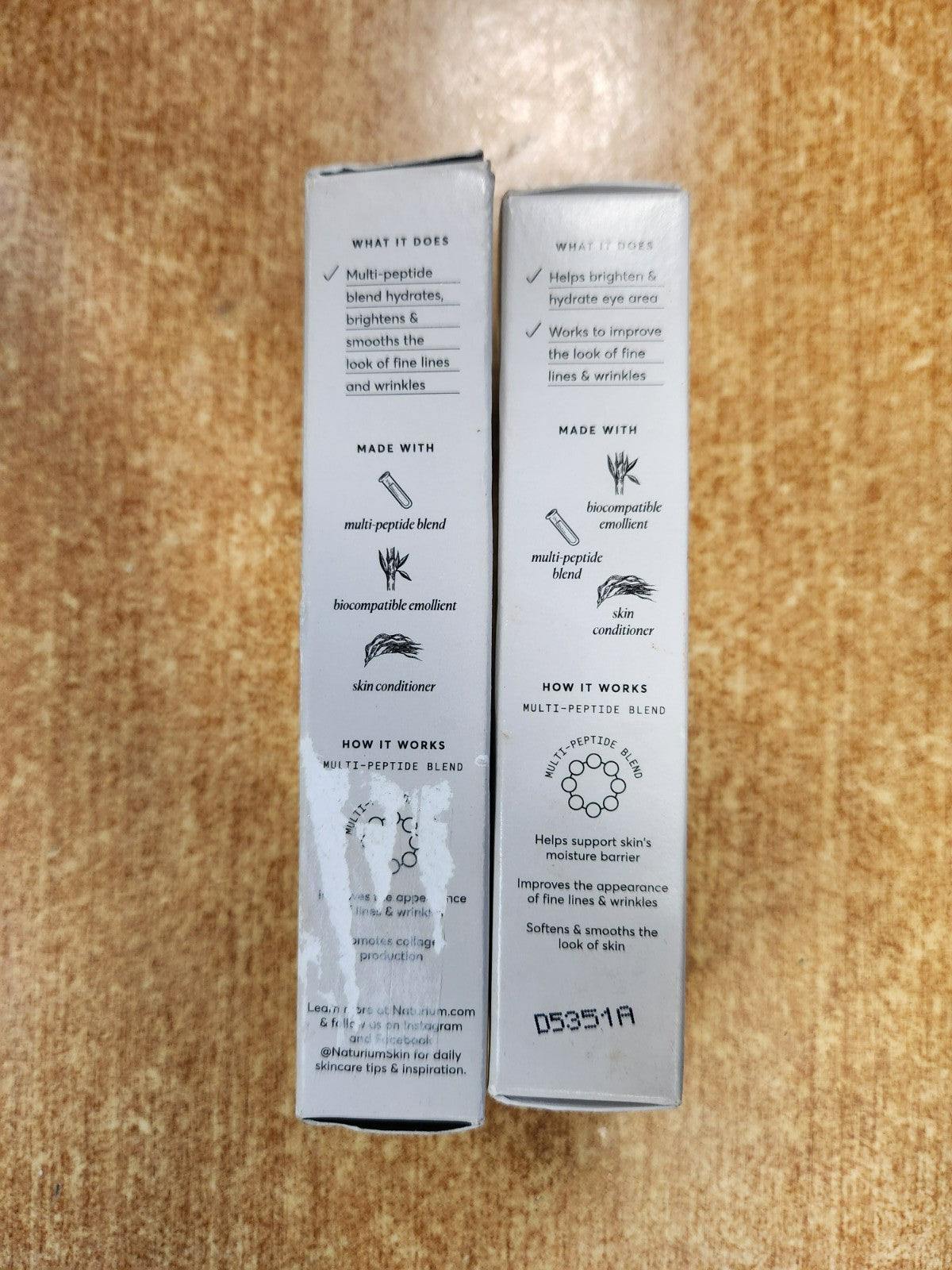 Multi-Peptide Eye Cream Set - Hydrating Anti-Aging Brightening 0.5 oz Each